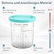 Auvrgmin 4 Stück Creami Behälter für Ninja Creami Deluxe Ice Cream Maker NC501 NC501EU NC500 Series Pints ​​und Deckel, BPA-Free, spülmaschinenfest, Rosa, Grün, Grau und Blau