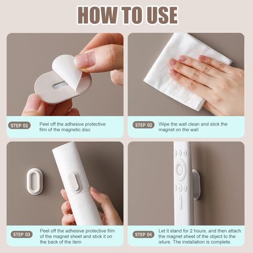 Kinberry Magnetischer Fernbedienungshalter, 5 Stück Universelle Wandhalterung Fernbedienung, Selbstklebend Fernbedienung Halterung zur Aufbewahrung, für TV, Klimaanlage, Ventilator