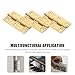 OFFIGAM 6pcs 2 Inch Heavy Duty Piano Hinges Copper Continuous Hinges for Wooden Boxes Cabinet Doors Jewelry Boxes, 8-Hole 45x29mm Without Screws, Folding Hardware for Industrial Use