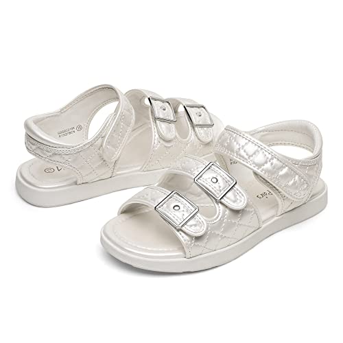 Image of DREAM PAIRS Girls Sandals Open Toe Summer Shoes with Adjustable Strap Buckle Toddler /Little Kid