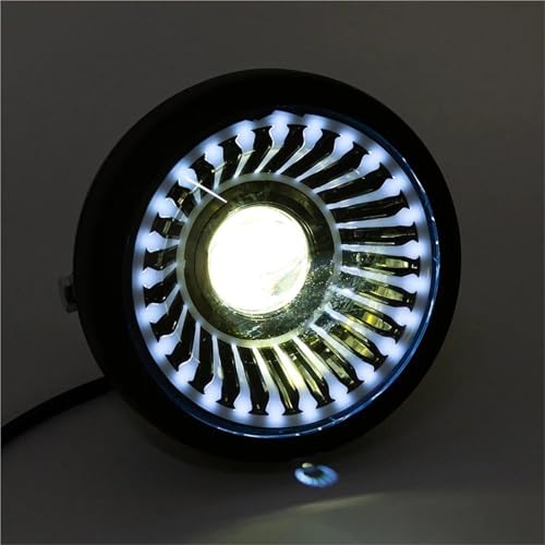 Phares LED vortex 6.5'' blanc avec feu de route et croisement intégrés