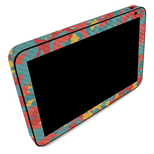 Image of MightySkins Carbon Fiber Skin Compatible with Amazon Echo Show 8 (Gen 2) - Wild Camouflage | Protective, Durable Textured Carbon Fiber Finish | Easy to Apply