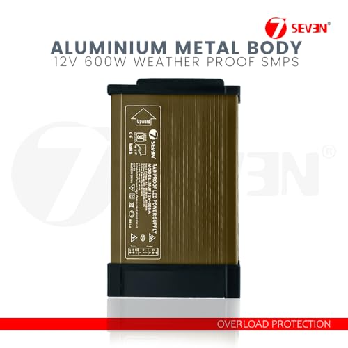 7SEVEN® SMPS 12v Power Supply 50amp 600w Weather Proof Rainproof Suitable for LeD Signage, Strip Light, Decorate Lite, Surveillance CCTV Camera &... - Image 4