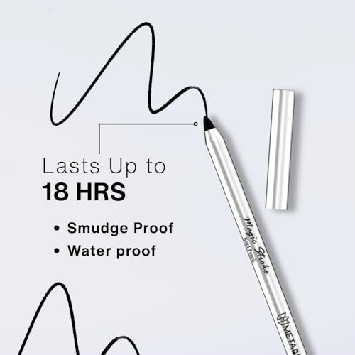 Image of Magic Stroke Kohl Kajal - Jet Black, Waterproof, With Sharpener, Smudge Proof, Long Lasting Eye Kajal, One Swipe Application, Enriched with Shea Butter & Vitamin E, Vegan | 1.5g