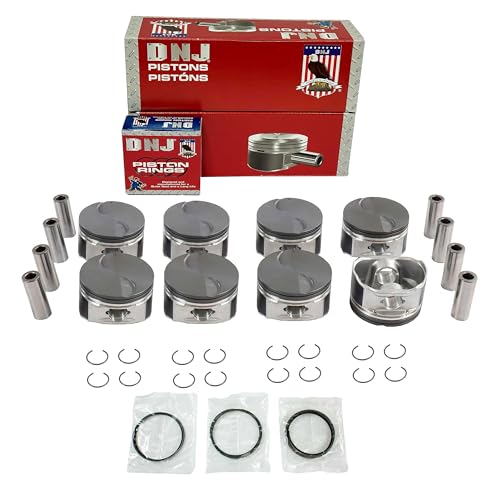 DNJ PRK3201 Piston and Ring Kit for 2010-2017 Chevrolet, GMC, Hummer Avalanche, Canyon, Colorado 4.8L-5.3L V8 16V OHV 294cid