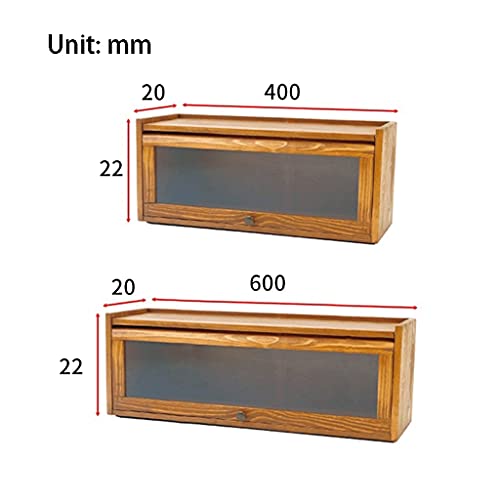 zyr Japanischer Stil Kleiner Essgabeter Schrank Massivholz Glastür Schrank Esstisch Küche Gewürzschrank Kabinett Desktop Dining Sideboard Lagerschrank Teetasse Kaffee Kabinett (Size : 60cm) - Image 4
