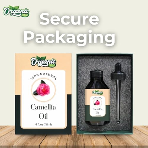Image of Organic Zing Camellia Oil 118 ml (3.99 fl oz) - Lightweight Botanical Oil for Skincare, Haircare & DIY Cosmetic Formulations