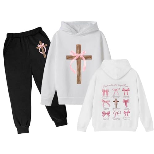 Ensemble deux pièces pour fille en tissu doux sweat à capuche finitions soignées