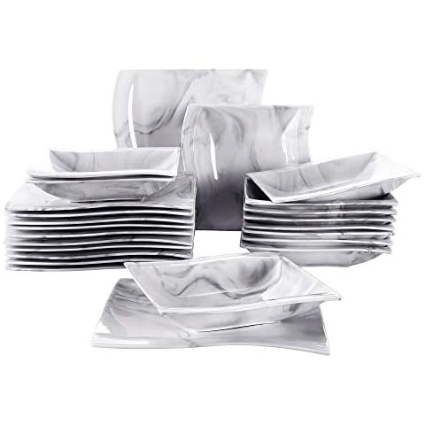 MALACASA Flora Juego de Platos de 24 piezas Cover