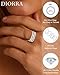 Diorra Silver Ring for Women, 4PCS Thin Sterling Silver Stackable Rings Set Cubic Zirconia Engagement Statement Wedding Bands for Women Size 5-10