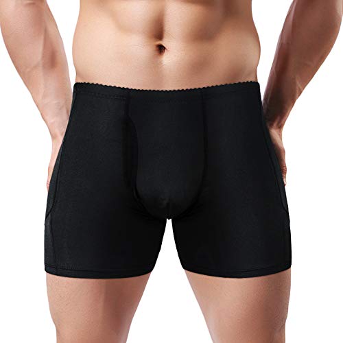 Nonecho Men Padded Underwear Briefs Boxers Men Butt Booster Hip Enhancer 4 Detachable Pads #TOP1