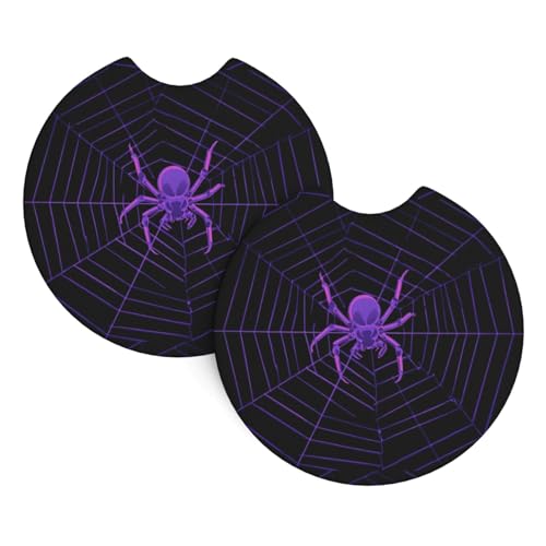 2 Pzs Portavasos para Carro Morado y Negro miniatura 1