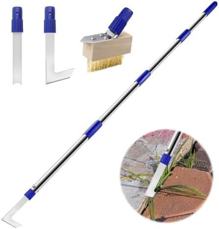 Patio Weed Remover Tool with Long Handle, Weed Scraper and Weed W...