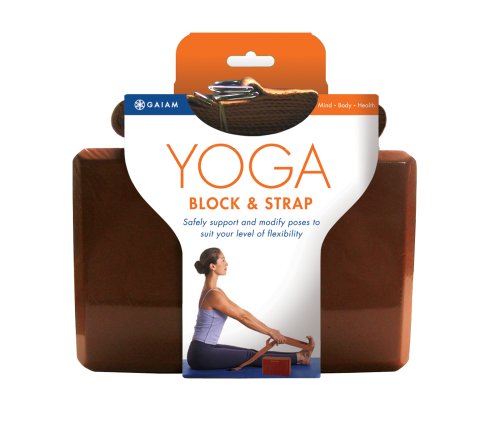 GaiamYoga Block and Strap Combo