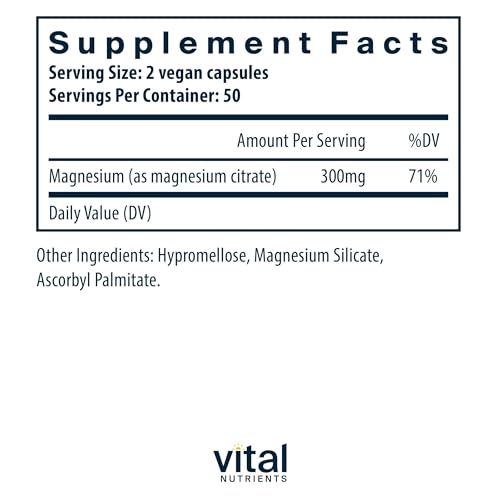 image for Vital Nutrients Magnesium Citrate 150mg - Promotes Relaxation - Suppor