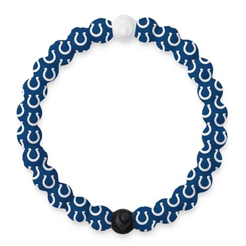 Lokai Silicone Beaded Bracelet for Men & Women, NFL Football Collection - Indianapolis Colts, Small...