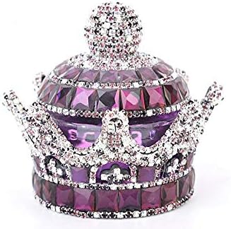 UZHOPM Bling Bling Crown Car Perfume Fragrance Bottle Holder Air Freshener for Car Home Office Decoration (Purple)
