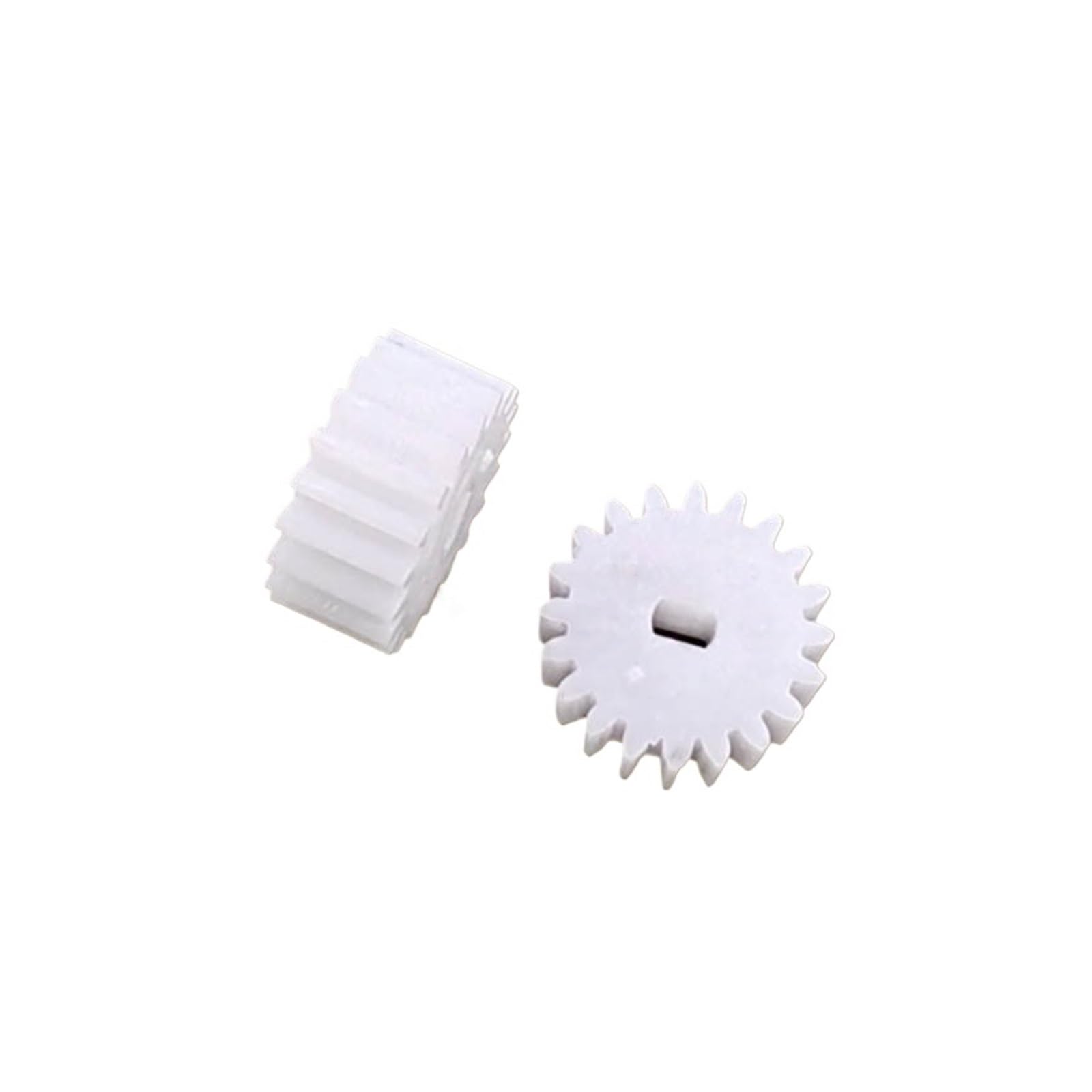 Zahnräder mit Kunststoffwelle 20T 1M Kunststoffzahnrad schmales elliptisches Loch 5 x 3 mm Außendurchmesser = 22 mm 20 T 28BYJ-48-5V DIY-Reparatur 20Z Ritzelteile