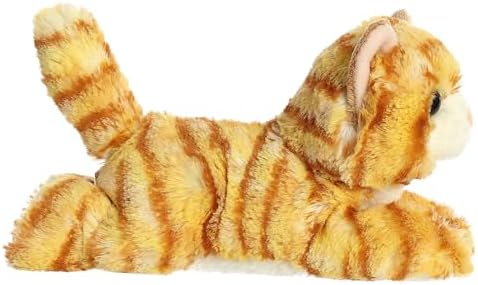 Aurora® Adorable Mini Flopsie⢠Ginger Cat⢠Stuffed Animal - Mini Companions Ready for Playful Adventures - for Kids All Ages, Toddlers, Adults, and Families - Orange 8 Inches - 5