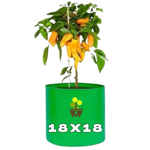 MASHKI HDPE Grow Bags 18"x18" Inches for Home Gardening/Terrace/B...