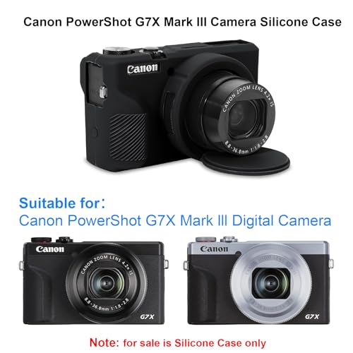 Funda Silicona para Canon PowerShot G7 X Mark III Negra miniatura 2