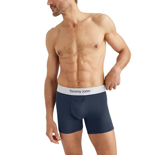 Image of Tommy John Men's Trunk 4 inch Underwear, Second Skin Boxers with Supportive Contour Pouch, Soft, Breathable Stretch Fabric Boxers