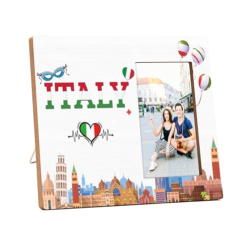 Image of Italy Picture Frame, Italy Travel Gifts, Italy Gifts For Women Men Couples Family Friends, Italy Photo Frame Souvenirs For Wedding Engaged Honeymoon, Europe Vacation Frame For Home Decor -02