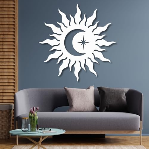 Soleil et Lune Décoration Murale 30" x 30"