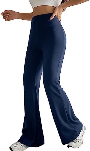 SOLY HUX Women's High Waist Flare Leggings Bell Bottom Sweatpants