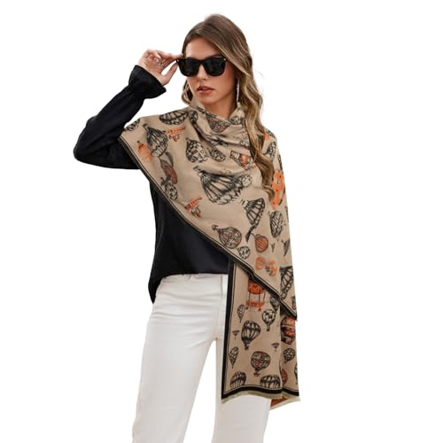EXTREE Scarfs for Women Pashmina Silky Shawl Wrap for Evening Dressing Blanket Open Front Poncho Cape