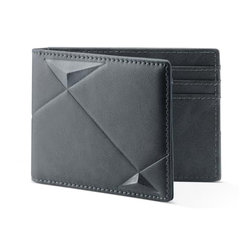 VANNANBA Men Wallet Cards,Slim Leather Wallet for Men Front Pocket Card Holder RFID Blocking with Gift Box