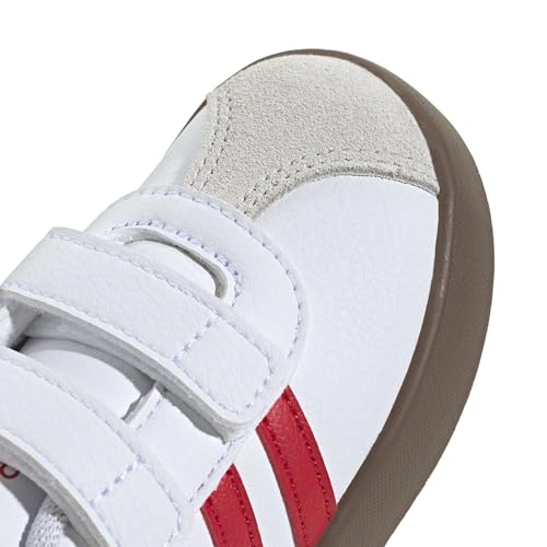 Image of adidas Boys Vl Court 3.0 Slip On Sneakers Shoes Casual - Pink, White