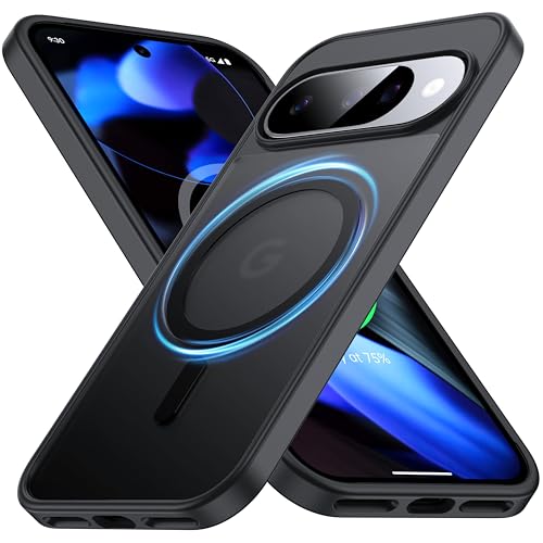 Image of [NO.1 Magnetic]for Google Pixel 10 Case /Pixel 10 Pro Case with MagSafe[Military Grade Drop Tested][Translucent Matte][Anti-Fingerprint]Soft Silicone Bumper for Pixel 10 /10 Pro Phone Case,Black