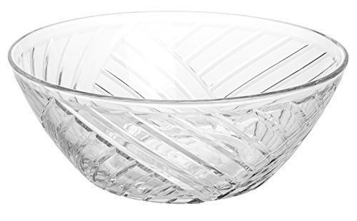 Large Multipurpose Crystal Clear Glass Serving Bowl, 9-inch, 71 oz.