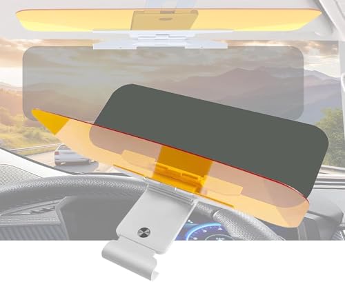 Vtizikl Car Sun Visor,2-in-1 Extension Visors,Anti Glare Day & Night HD Visor,Polarized Lenses Adjustable UV Filter,Safe Driving in UK Winter