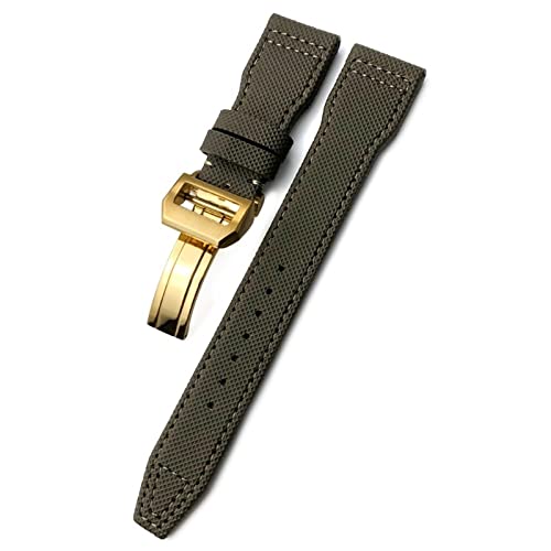 Bracelet montre nylon tissé 22mm de qualité premium pour boîtier Portugieser