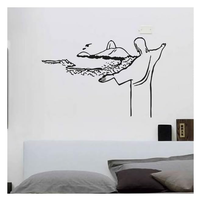 Adesivo Cristo Redentor Rio De Janeiro decoração parede (Preto)