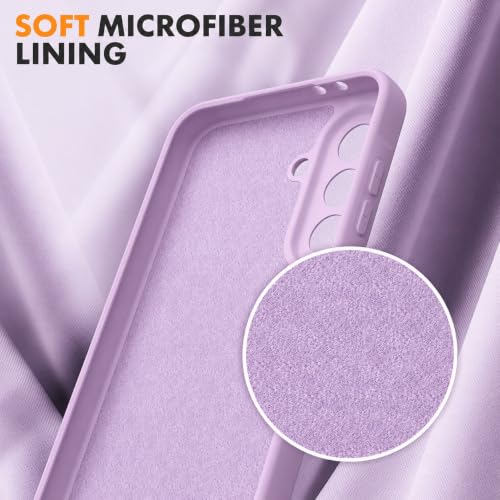 Image of DIZORO Microfiber Candy Case Compatible for Samsung A37 5G Smooth Touch Cushion Liquid Soft Silicone Gel Rubber Phone Cases Non-Slip Full Body Protective Shockproof Back Cover (Lilac)