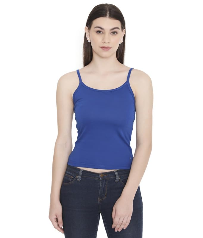 SS01 100% Cotton Slender Strap Camisole Inner Slip Combo Set for Womens with Bio-wash and Enzyme Finish Treatment-image-48