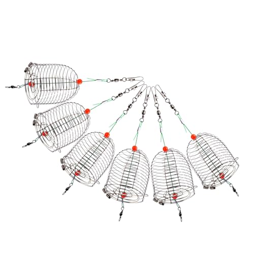 Cage à appâts en acier inoxydable : lot de 6 paniers à leurres maille fine carpe