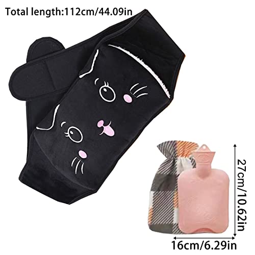 Saco de água morna | Garrafa de água quente animal com cobertura de cintura para cólicas menstruais