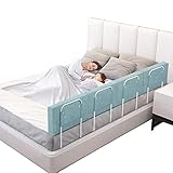 OCBAiLi Bed Rail for Toddlers, 4PCS Bed Rails for Full Size Queen King Bed, Pearl Cotton Security Ad