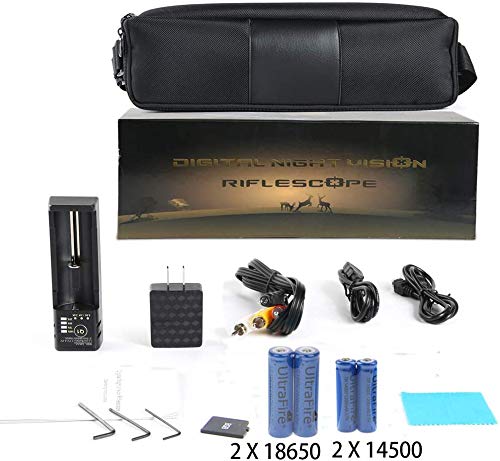 HD 4.5x50 Digital Night Vision Riflescope Night Vision Infrared IR Camera Take Photos and Video Playback Function and TF Card for Hunting - Thumbnail 3