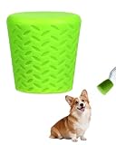 BTACGWP Duschkopf für Hunde 1Stk. Grünes Silikon Tragbarer Flaschenaufsatz Sanfter Wasserstrahl Stressfreie Pfotenwäsche Ideal zum Wandern, Strand & Outdoor Reisen