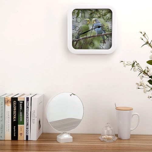 Horloge décorative perruches pour salon chambre et bureau - 5