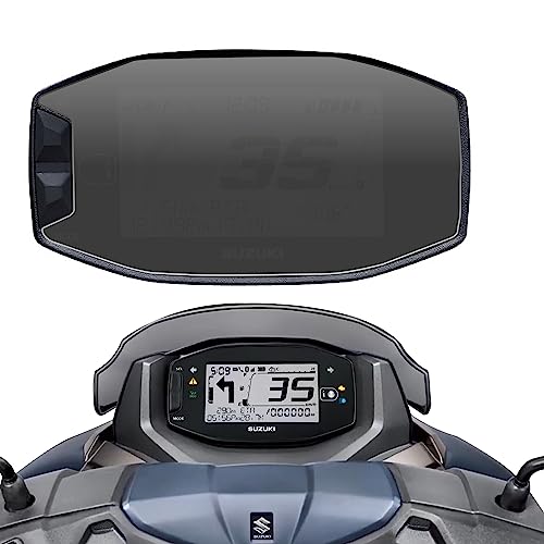 Image of FCS 9H Anti-Shock Edge-to-Edge Screen Protector Guard Compatible for Suzuki Burgman Street 125 | Enhanced Display Protection (Matte)