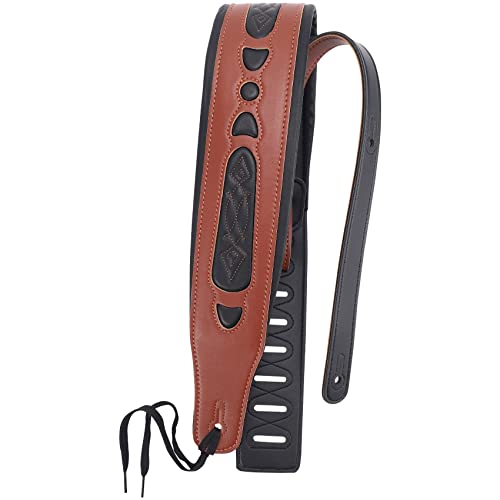 Yuikome Véritable Cuir de Bœuf Guitares Sangle pour Électrique Réglable Rembourré Couleur Browm - Les Beatles, Paul McCartney, John Lennon, RIngo Starr, George Harrison Yuikome Véritable Cuir de Bœuf Guitares Sangle pour Électrique Réglable Rembourré Couleur Browm – Image 5