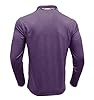 Comilaka Men's Polo Long Sleeve Casual Contrasting Color Polo Shirts with Pocket M-4XL Purple #3