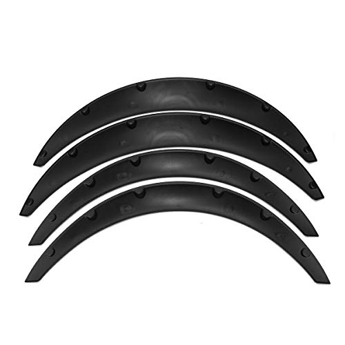 Yuehuamech 4Pcs Car Fender Flares Universal Car Auto Wheel Upper Fenders Arch Cover Trim Extra Wide Body Wheel Arches Wheel Brow Fenders Wheel Arch Protectors for Car Jeep Off-road SUV Decor