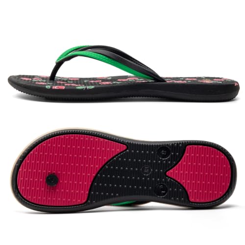 Image of VOVEA Flip Flops For Women Non-Slip Bathroom Shower Shoes Cushion foam Indoor and Outdoor Sandals